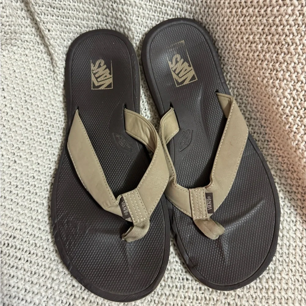 Vans Sandals Men's 10 New‎ Nexpa Synthetic Vintage Camo Brown Summer Flip Flop